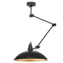 Deckenlampe 808 verstellbar 1-flammig schwarz/gold