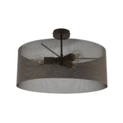 Deckenlampe Zofia, kaffeebraun, Metall, Ø 50 cm, 3-flg., E27