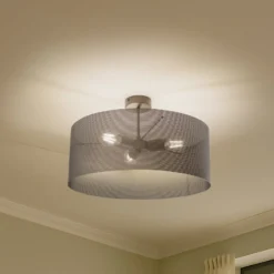 Deckenlampe Zofia, kaffeebraun, Metall, Ø 50 cm, 3-flg., E27