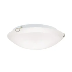 Deckenleuchte Agada, Opalglas, Chrom, 30 cm