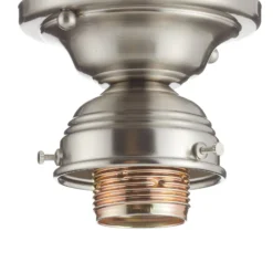 Deckenleuchte Alena in Nickel matt mit Glasschirm
