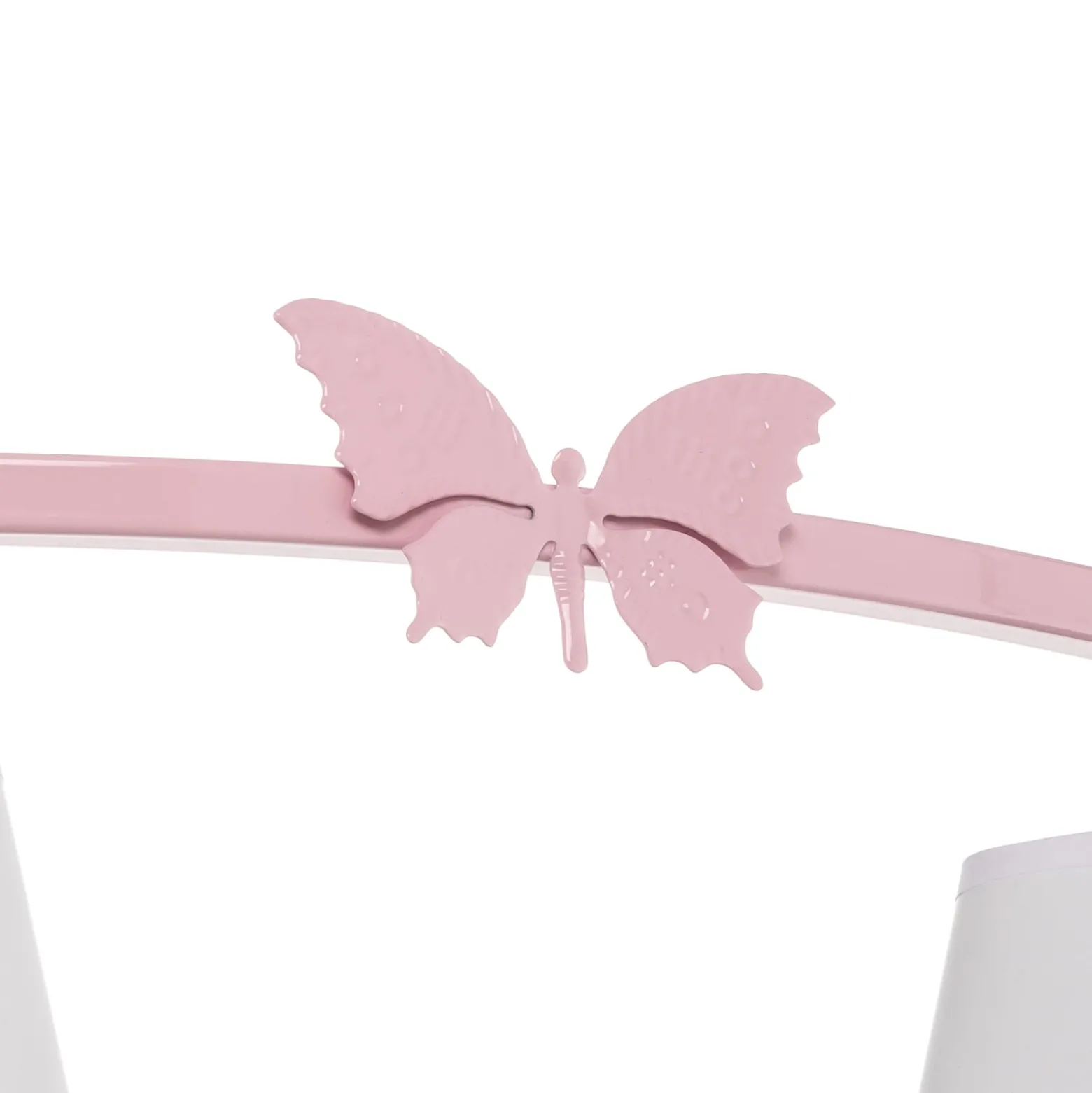 Deckenleuchte Alice, pink, drei weiße Stoffschirme