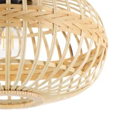 Deckenleuchte Amsfield aus Bambus, oval