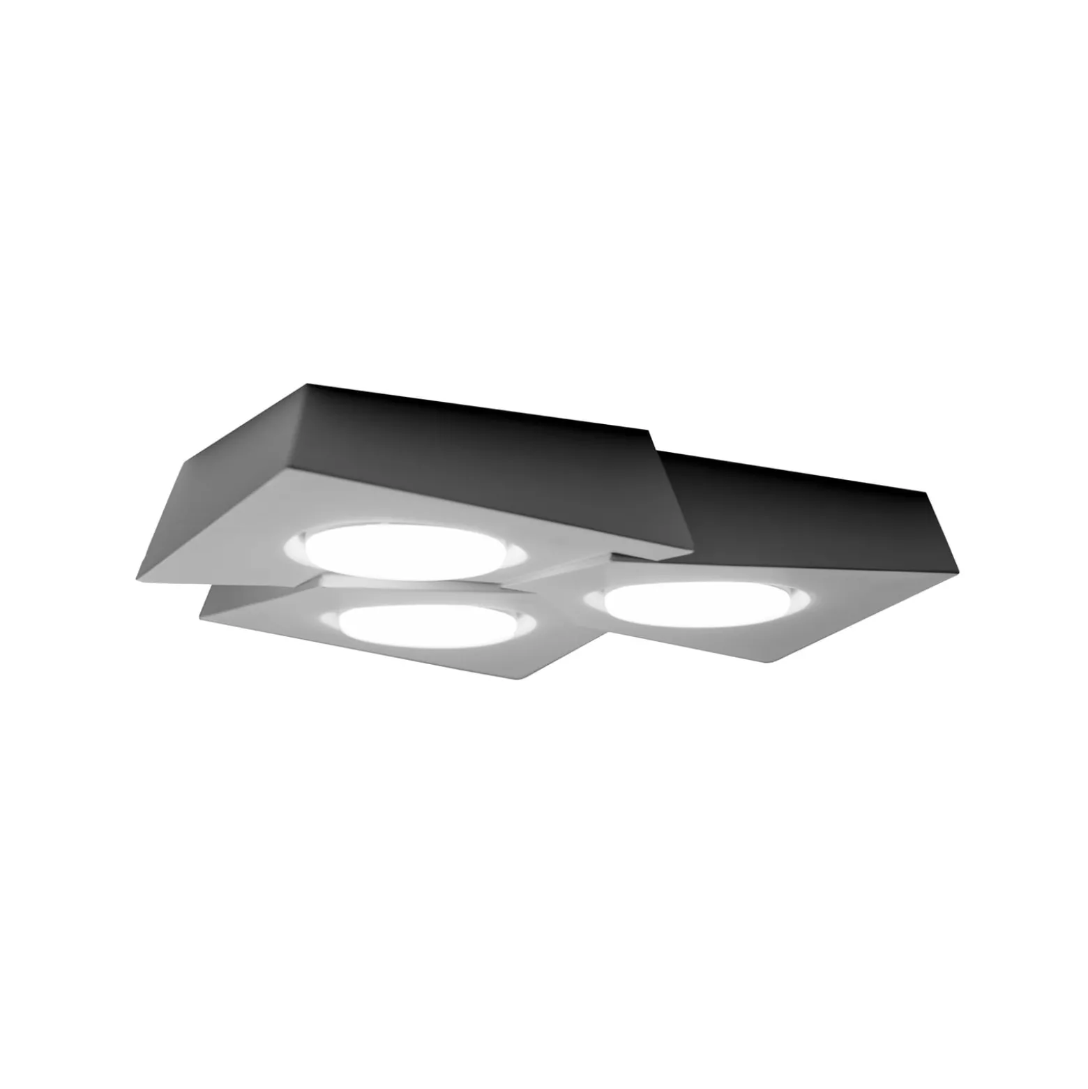 Deckenleuchte Anchise, 3-flg., 32 cm lang, weiß, Gips, GX53