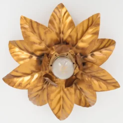 Deckenleuchte ANTIK mit goldenen Blättern 26 cm