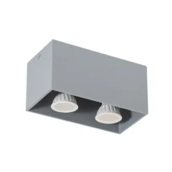 Deckenleuchte Ara Maxi aus Aluminium 2fl. grau