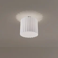 Deckenleuchte Aria, weiß, Microfaser, E27