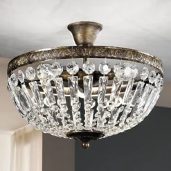 Deckenleuchte Arila, Kristallketten, Ø 40 cm