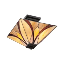 Deckenleuchte Asheville Tiffany-Design Höhe 30,5