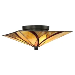 Deckenleuchte Asheville Tiffany-Design Höhe 16,7cm