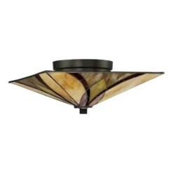 Deckenleuchte Asheville Tiffany-Design Höhe 16,7cm