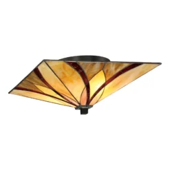 Deckenleuchte Asheville Tiffany-Design Höhe 16,7cm