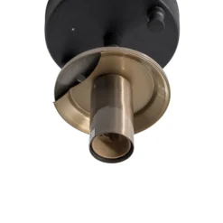 Deckenleuchte Atmaca, 1-flammig, schwarz, Glas, Ø 15 cm