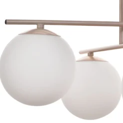 Deckenleuchte Aurora, beige, Ø 50 cm, 4-flammig, Glas, E14