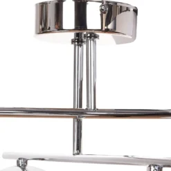 Deckenleuchte Aurora, chrom, Ø 50 cm, 4-flammig, Glas, E14