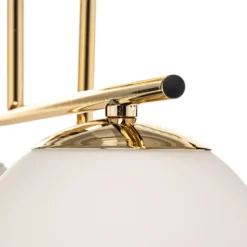 Deckenleuchte Aurora, gold, Ø 50 cm, 4-flammig, Glas, E14