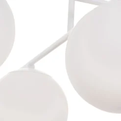 Deckenleuchte Aurora, weiß, Ø 50 cm, 4-flammig, Glas, E14