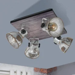 Deckenleuchte Barnstaple im Industrielook 4-flg.