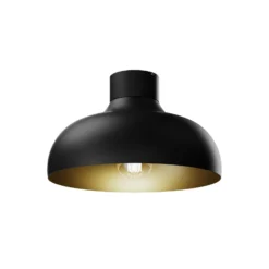 Deckenleuchte Basca, schwarz/gold, Metall, Ø 40 cm, E27