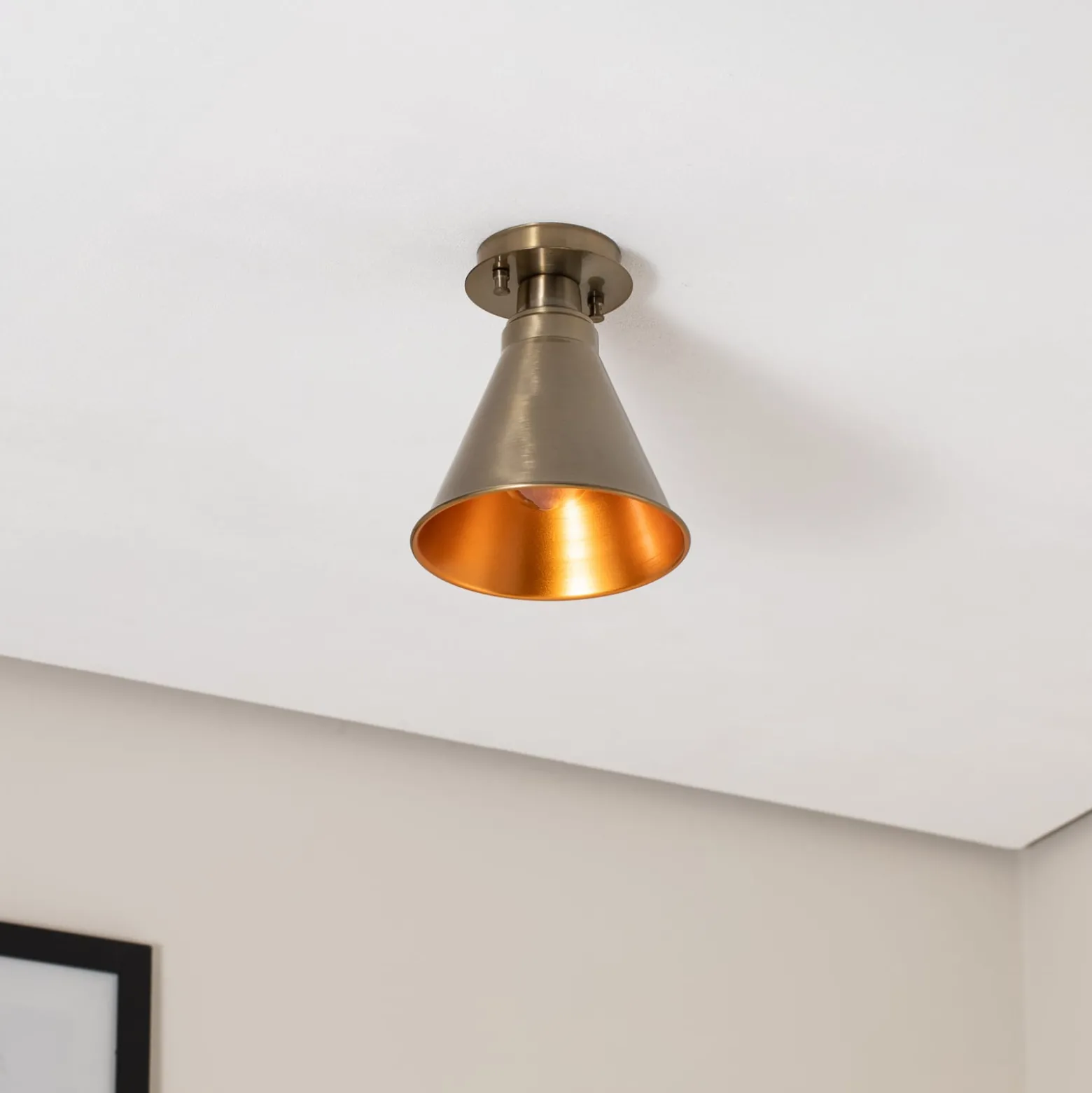 Deckenleuchte Berceste N-679, kupfer antik, Metall, Ø 20 cm