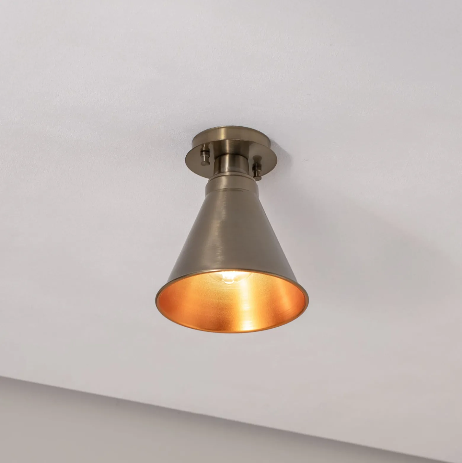 Deckenleuchte Berceste N-679, kupfer antik, Metall, Ø 20 cm