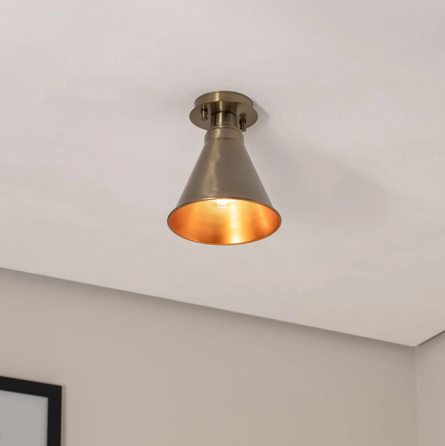 Deckenleuchte Berceste N-679, kupfer antik, Metall, Ø 20 cm