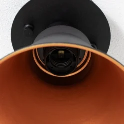 Deckenleuchte Berceste N-676, schwarz/gold, Metall, Ø 20 cm