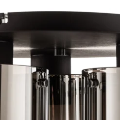 Deckenleuchte Beth mit Rauchglas, dreiflammig
