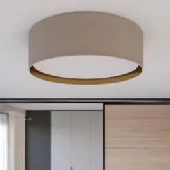Deckenleuchte Bilbao, grau/gold, Ø 60 cm