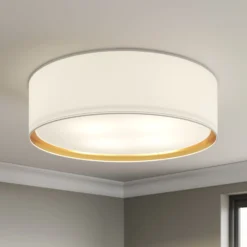 Deckenleuchte Bilbao, weiß/gold, Ø 60 cm