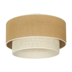 Deckenleuchte Boho, braun/beige, Ø 60 cm, Textil