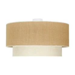Deckenleuchte Boho, braun/beige, Ø 60 cm, Textil