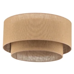 Deckenleuchte Boho, braun, Ø 60 cm, Textil
