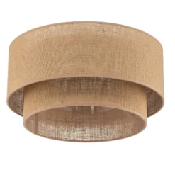 Deckenleuchte Boho, braun, Ø 45 cm, Textil