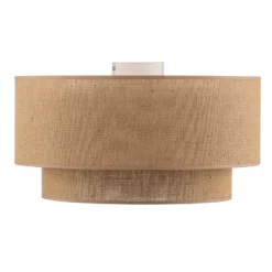 Deckenleuchte Boho, braun, Ø 45 cm, Textil