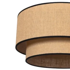 Deckenleuchte Boho, braun/schwarz, Ø 60 cm, Textil