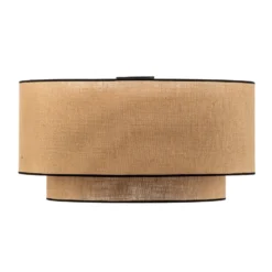 Deckenleuchte Boho, braun/schwarz, Ø 60 cm, Textil
