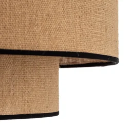 Deckenleuchte Boho, braun/schwarz, Ø 60 cm, Textil