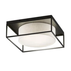 Deckenleuchte Carre 60x60cm Stoffschirm weiß