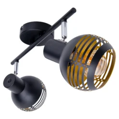 Deckenleuchte Casco, zweiflammig, schwarz