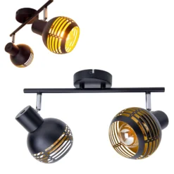 Deckenleuchte Casco, zweiflammig, schwarz
