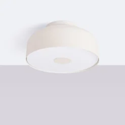 Deckenleuchte CLARO, beige, Ø 30 cm, Metall, 4 x E27