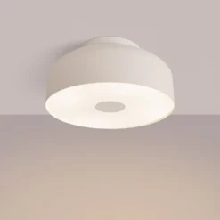 Deckenleuchte CLARO, beige, Ø 30 cm, Metall, 4 x E27