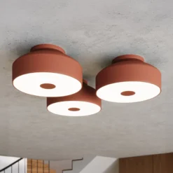 Deckenleuchte CLARO, ocker, Ø 30 cm, Metall, 4 x E27