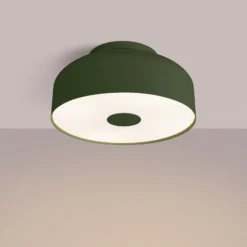 Deckenleuchte CLARO, olivgrün, Ø 30 cm, Metall, 4 x E27