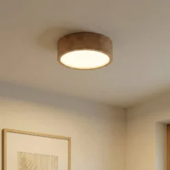 Deckenleuchte Cleo, Ø 28 cm, Eichenholz, E27