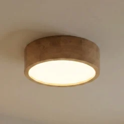 Deckenleuchte Cleo, Ø 28 cm, Eichenholz, E27