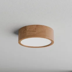 Deckenleuchte Cleo, Ø 28 cm, Eichenholz, E27