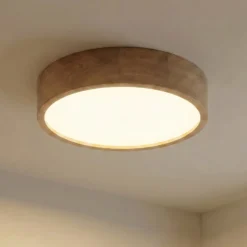 Deckenleuchte Cleo, Ø 48 cm, Eichenholz, E27