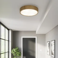 Deckenleuchte Cleo, Ø 48 cm, Eichenholz, E27
